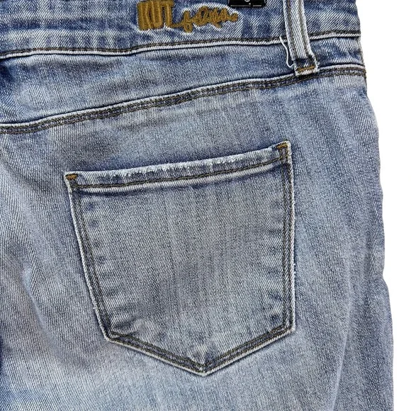 KUT FROM THE KLOTH Emma Straight Leg Ankle Mid-rise Jeans‎ • 8 • light wash blue - Picture 5 of 9